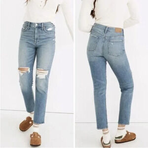 MADEWELL The Perfect Vintage Distressed Light Wash Jeans